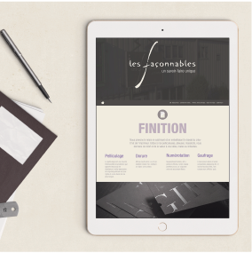 Les Façonnables - refonte graphique et ergonomique d'un site web d'une entreprise de façonnage du nord de la France.