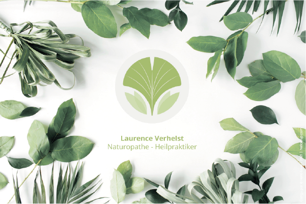Conception d'un logotype et d'une carte de visite pour Laurence Verhelst, Naturopathe / Heilpraktiker